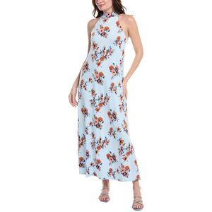 Meiven Womens  Halter Midi Dress, Blue